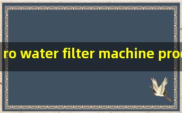 ro water filter machine product